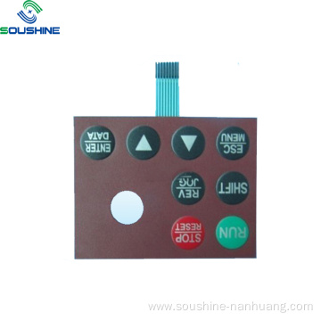 Bosselation circle embossed 8 button membrane switch